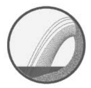 Fig. 11 Simulated Charge Profile Corresponding to a Lifter Bar of 120 mm and Angle of 90° for a 9.6 m diameter SAG mill.