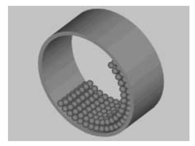Fig. 8 Three-Dimensional Representation of the Surface Formed Between Contiguous Shells.