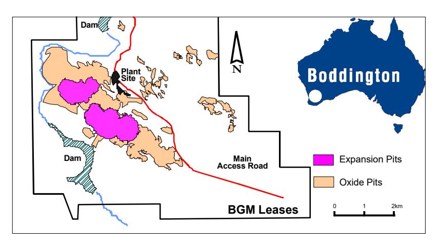 Figure 1 Boddington Mine Area